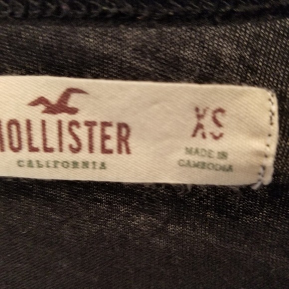 Hollister Black Girls Long Sleeve T-Shirt XS - Picture 2 of 7